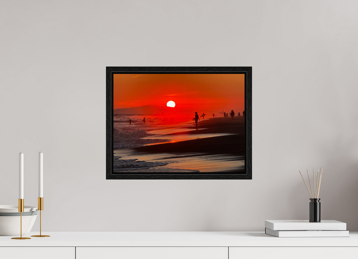 16 x 12″, Floater Frame Newport Beach Glow II Sunset Photography