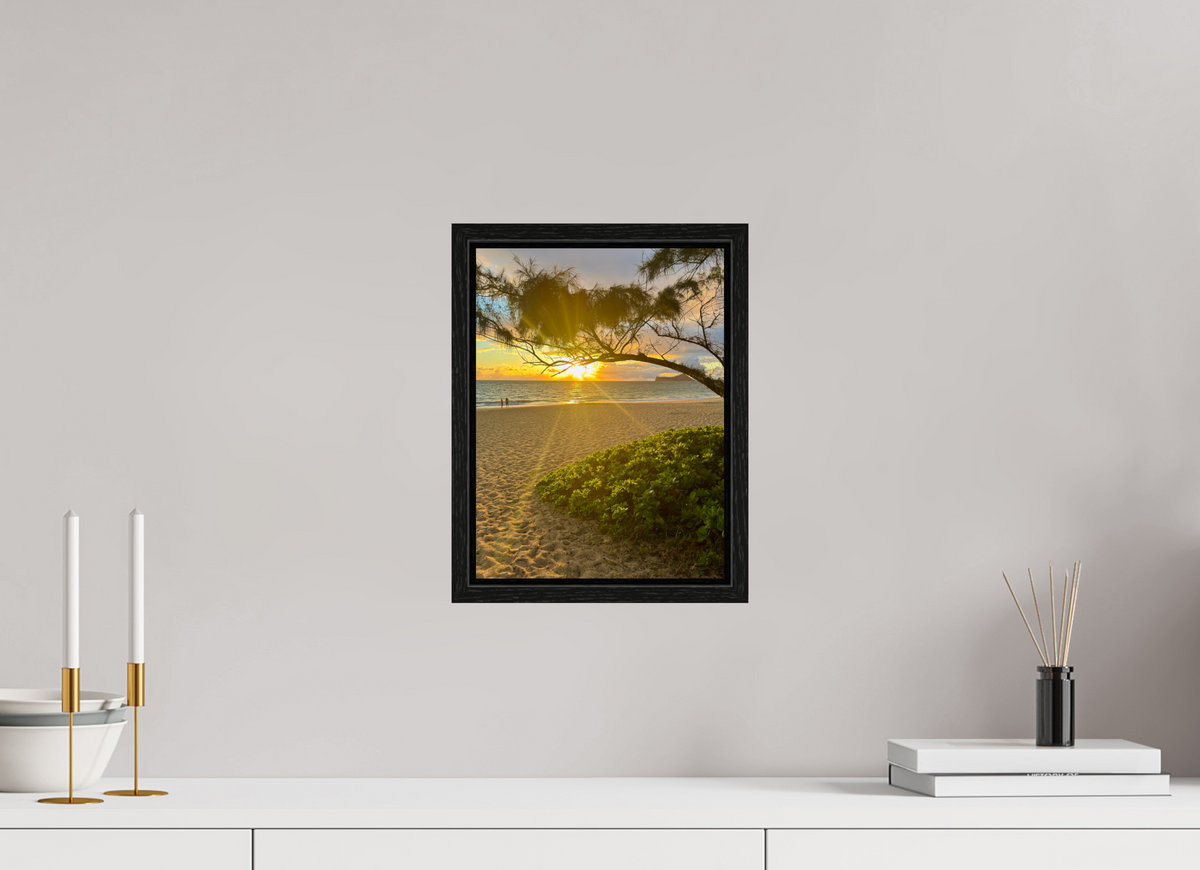 9 x 12″, Floater Frame Waimanalo Sunrise Ocean Sunrise Photography