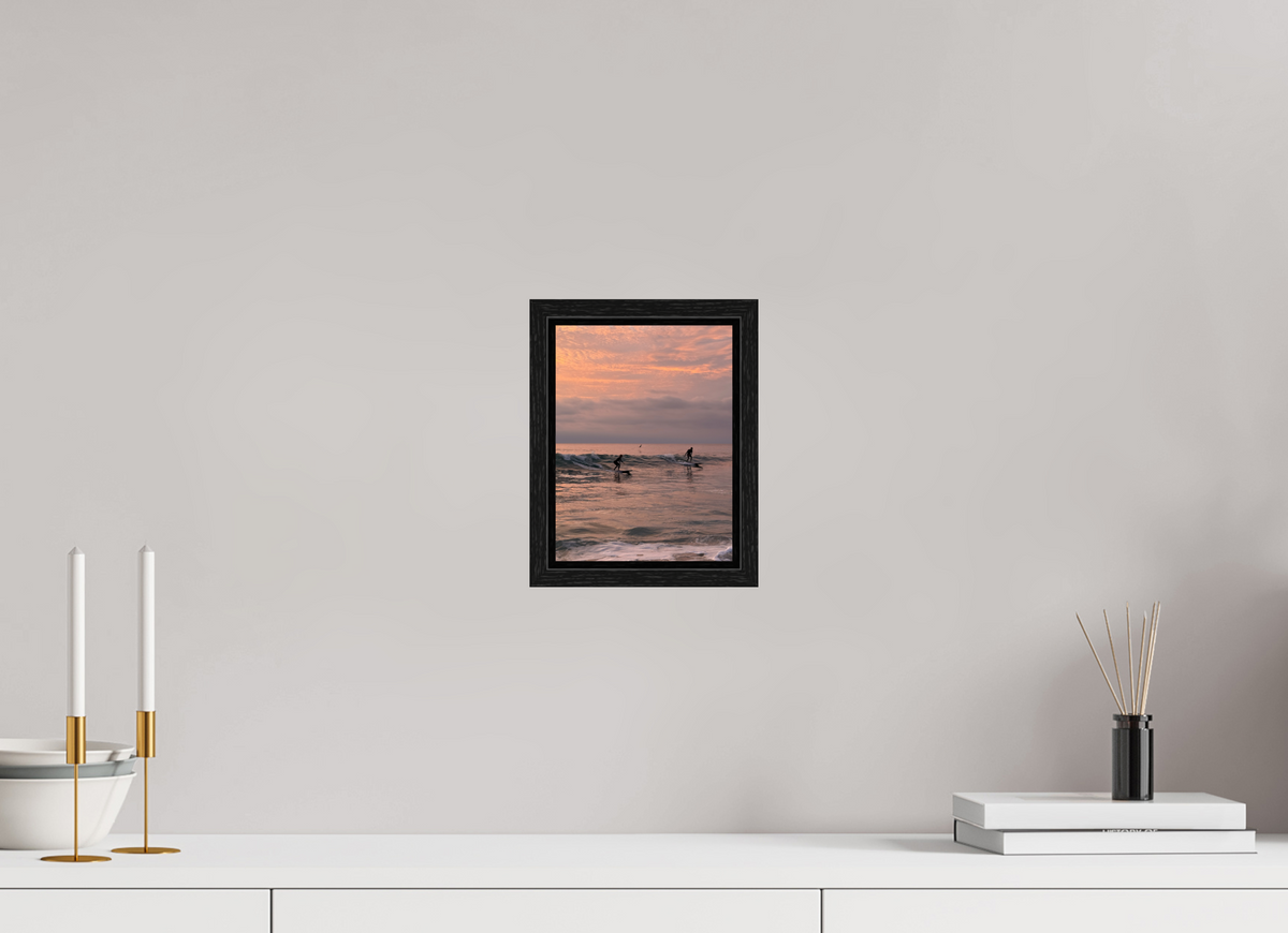 6 x 8″, Floater Frame "Couples the Surf Together..." Sunset Surf Photography