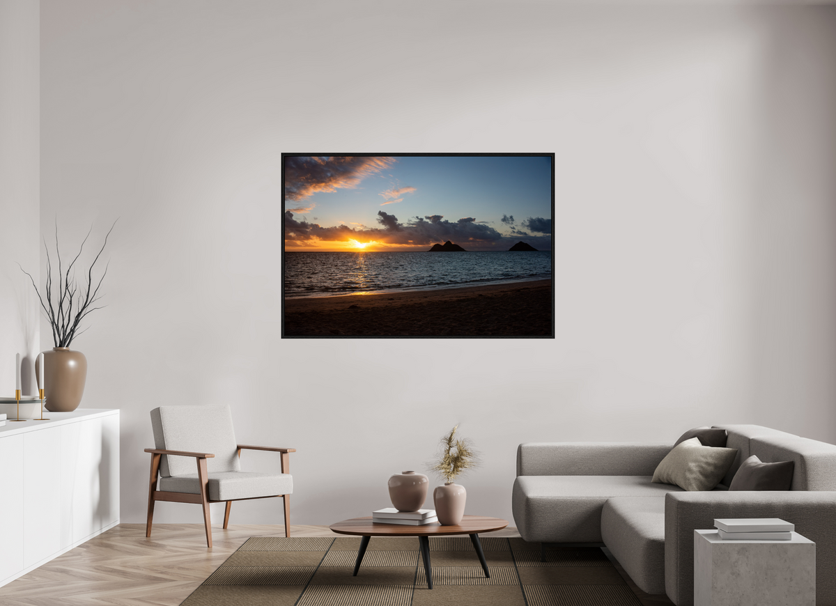 64.1 x 43″, Floater Frame The Sun Always Rises in the East