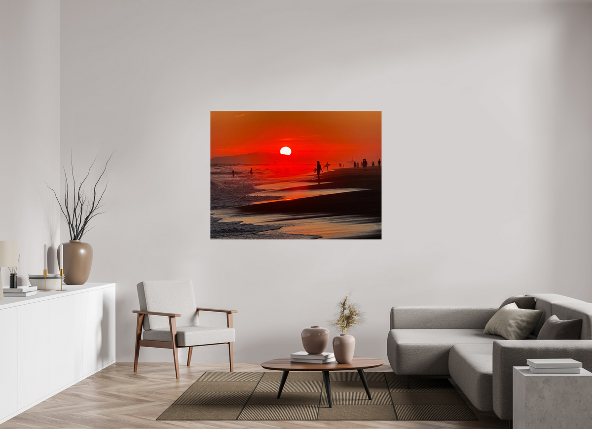 60 x 45″, Photo Print On Fuji Crystal DP II Newport Beach Glow II Sunset Photography