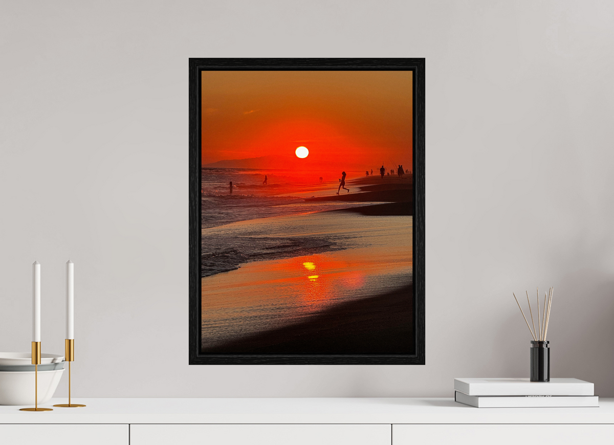 15 x 20″, Floater Frame Newport Beach Glow IV Sunset Photography
