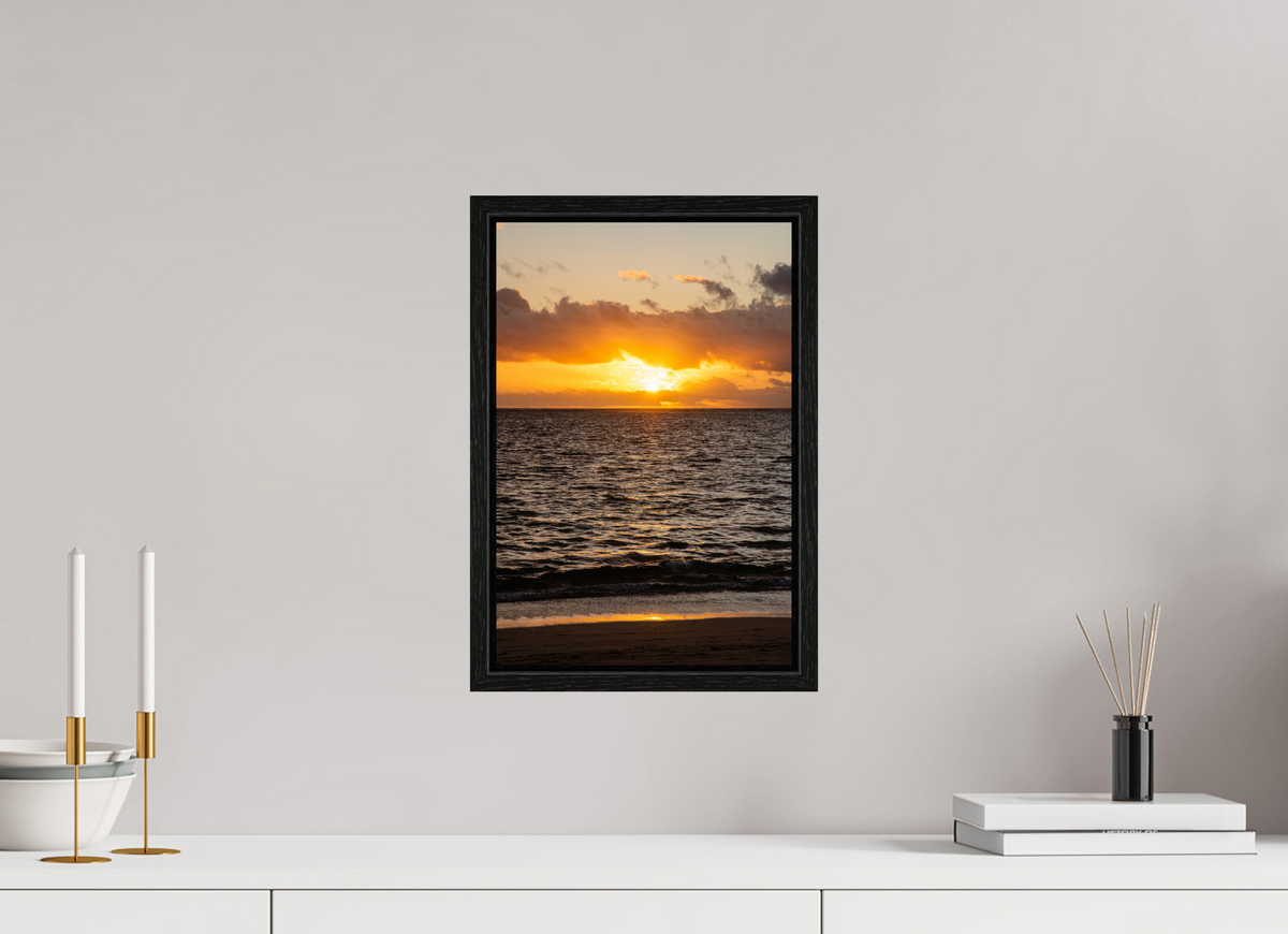 10 x 15″, Floater Frame Rise with the Sun
