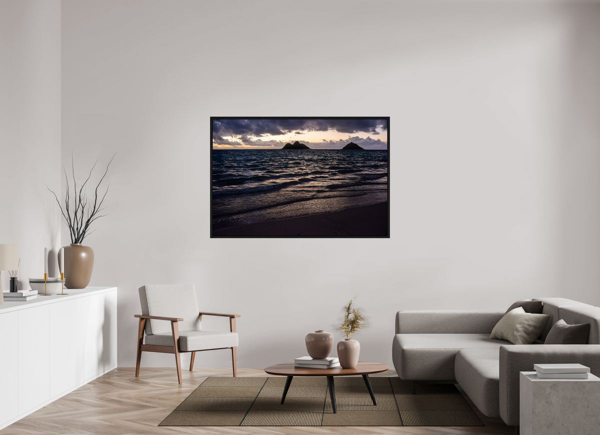 60 x 40″, Floater Frame Dawn on the Windward Side I