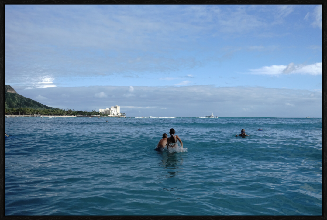 Main image Kids in the Water at Sunset in Waikiki