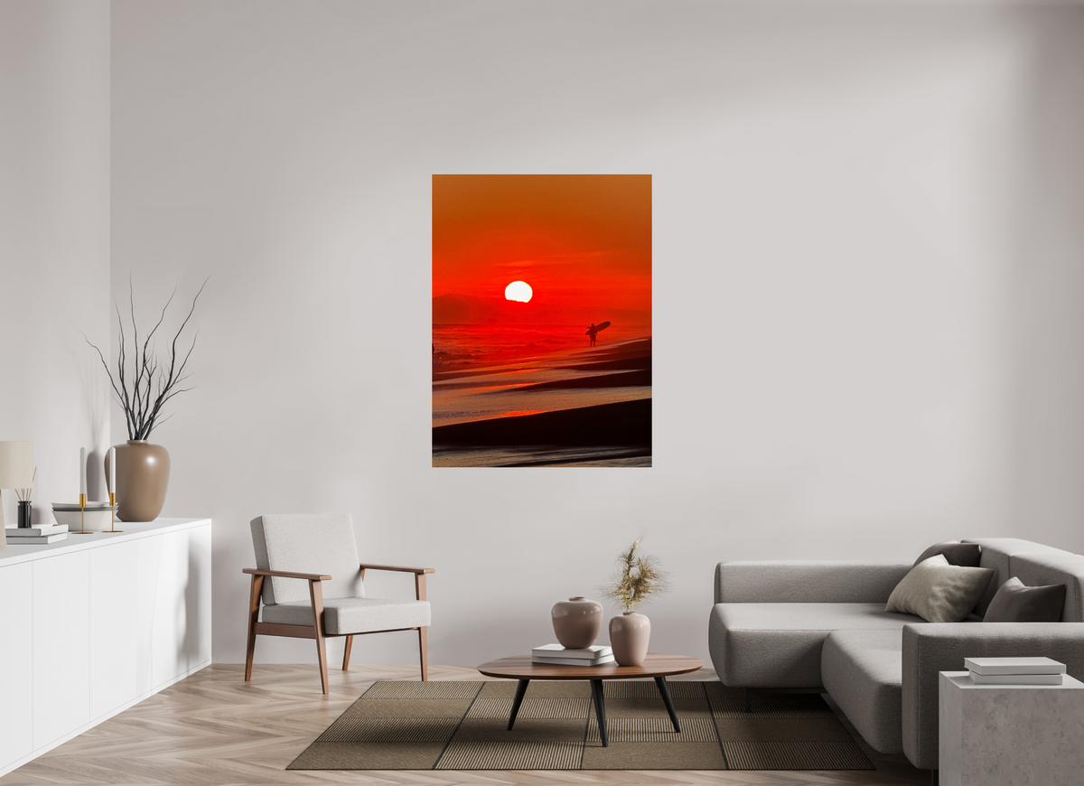 42 x 56″, Photo Print Under Acrylic Glass Newport Beach Glow I Sunset Photography