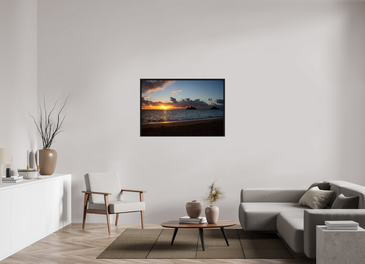 46.2 x 31″, Floater Frame The Sun Always Rises in the East