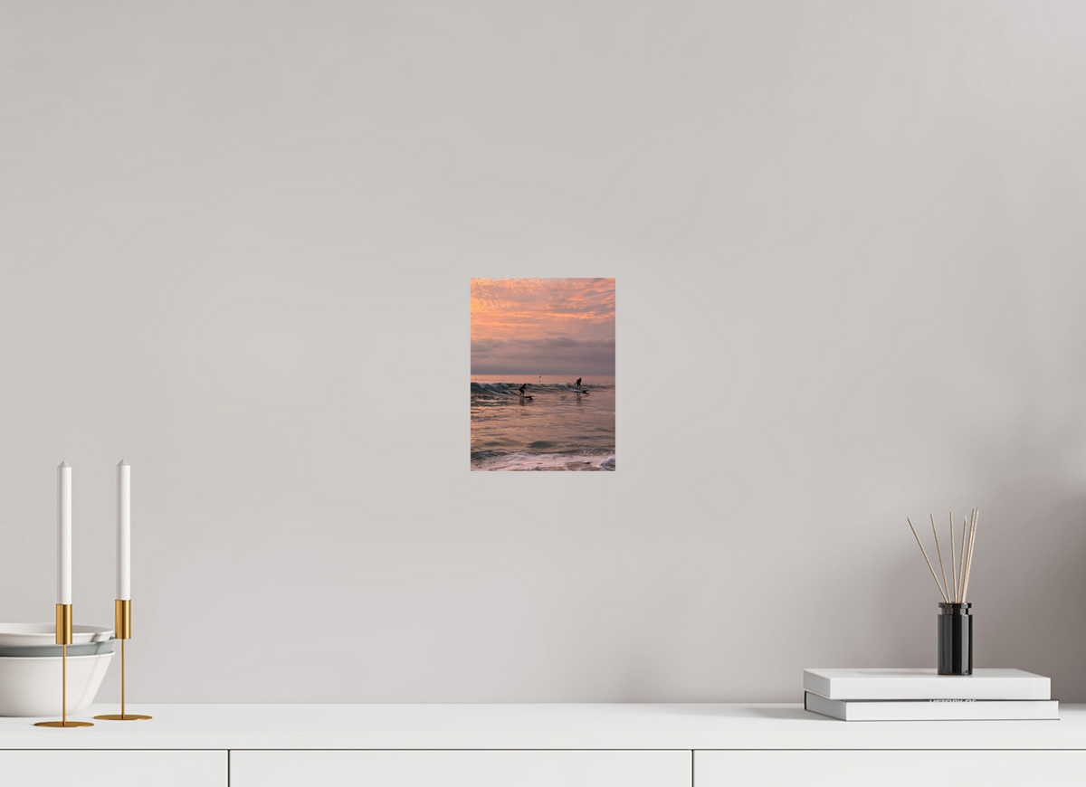 6 x 8″, Photo Print On Fuji Crystal DP II "Couples the Surf Together..." Sunset Surf Photography