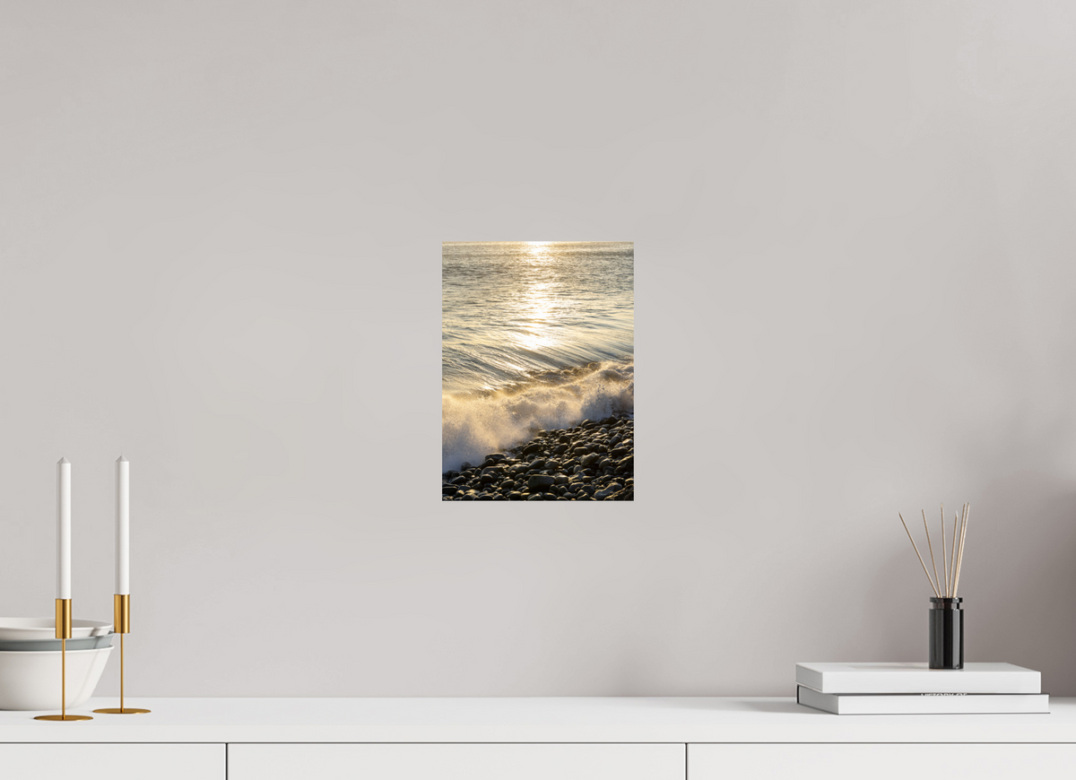 8 x 10.8″, Photo Print On Fuji Crystal DP II Golden Sparkles at Point Dume Sunset Photography