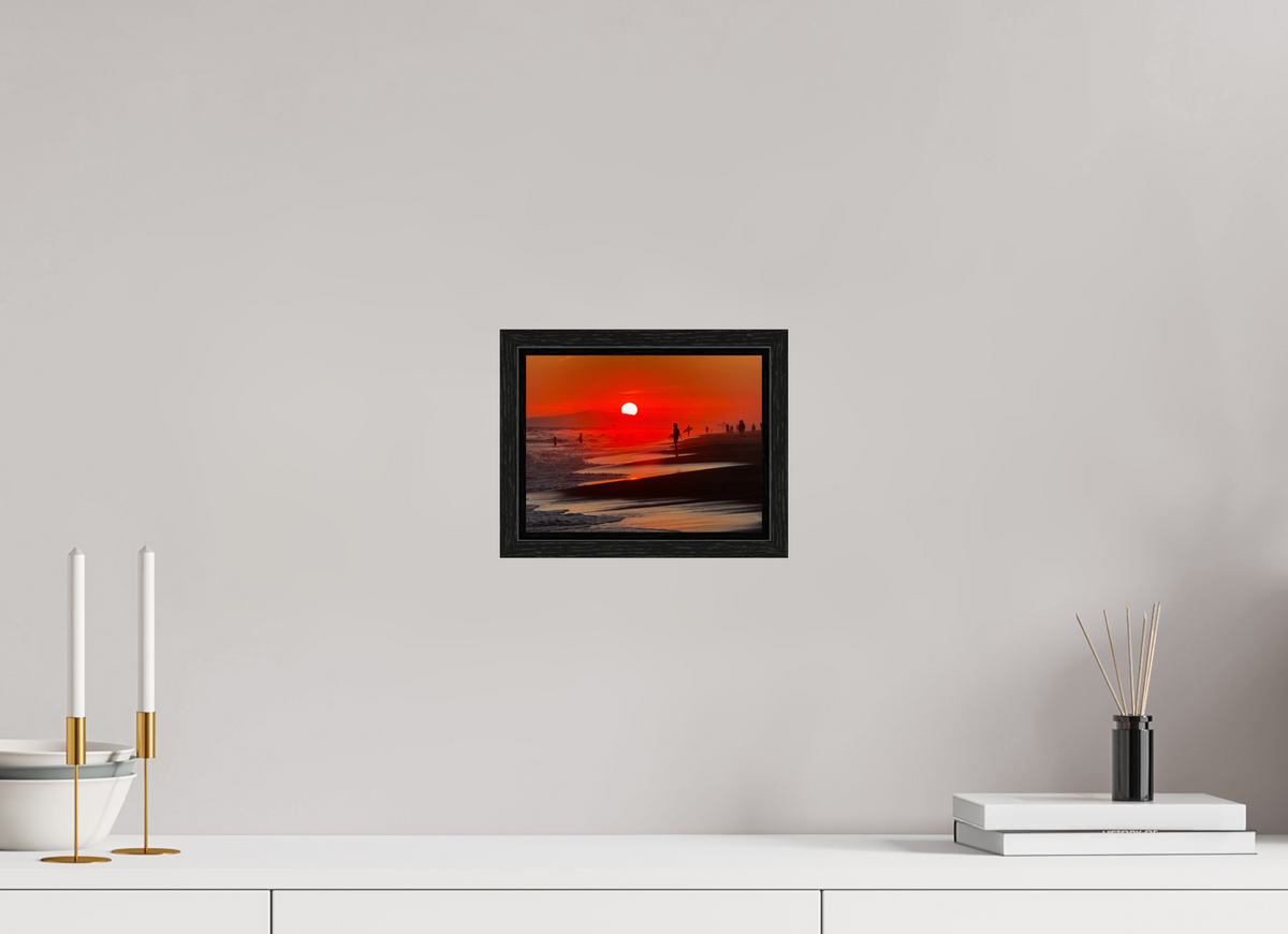 8 x 6″, Floater Frame Newport Beach Glow II Sunset Photography