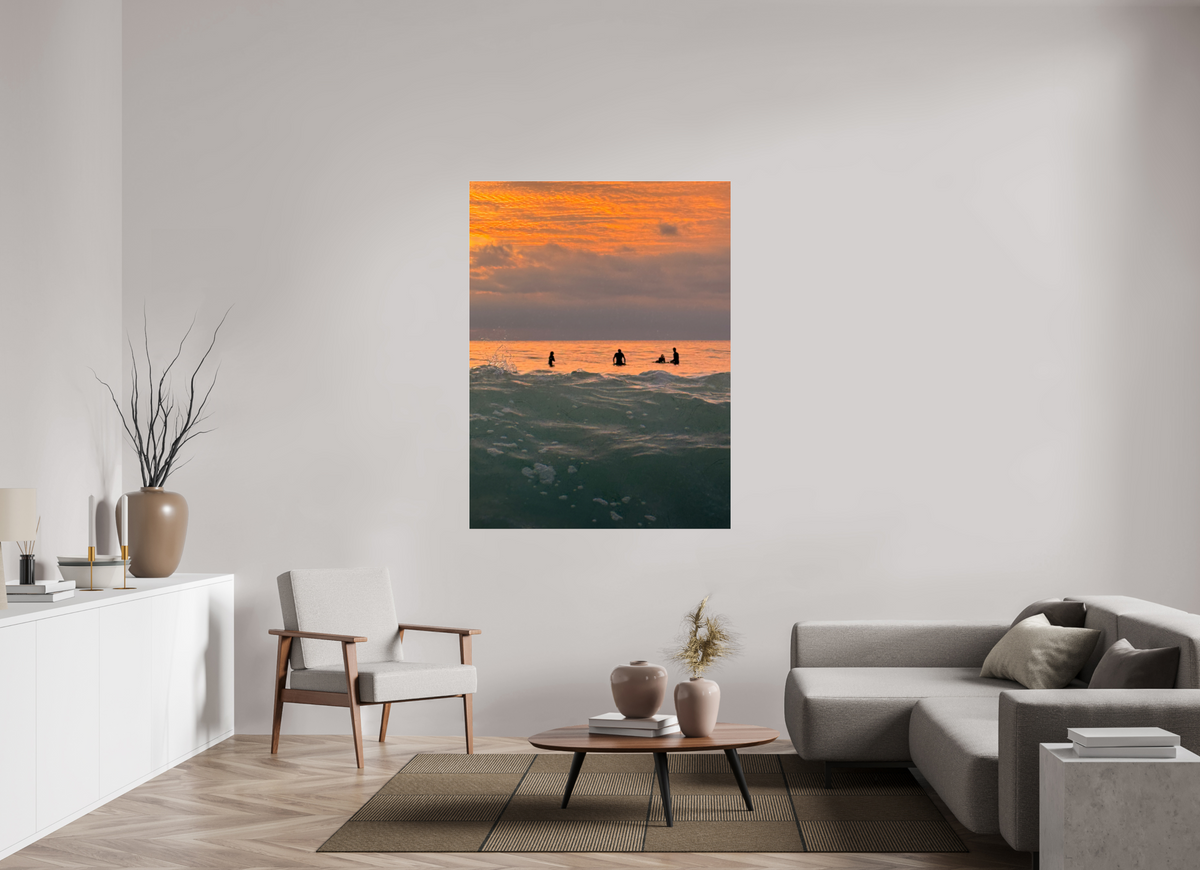 45 x 60″, Photo Print Under Acrylic Glass Let's Meet at Sunset-Sunset Surf Photography
