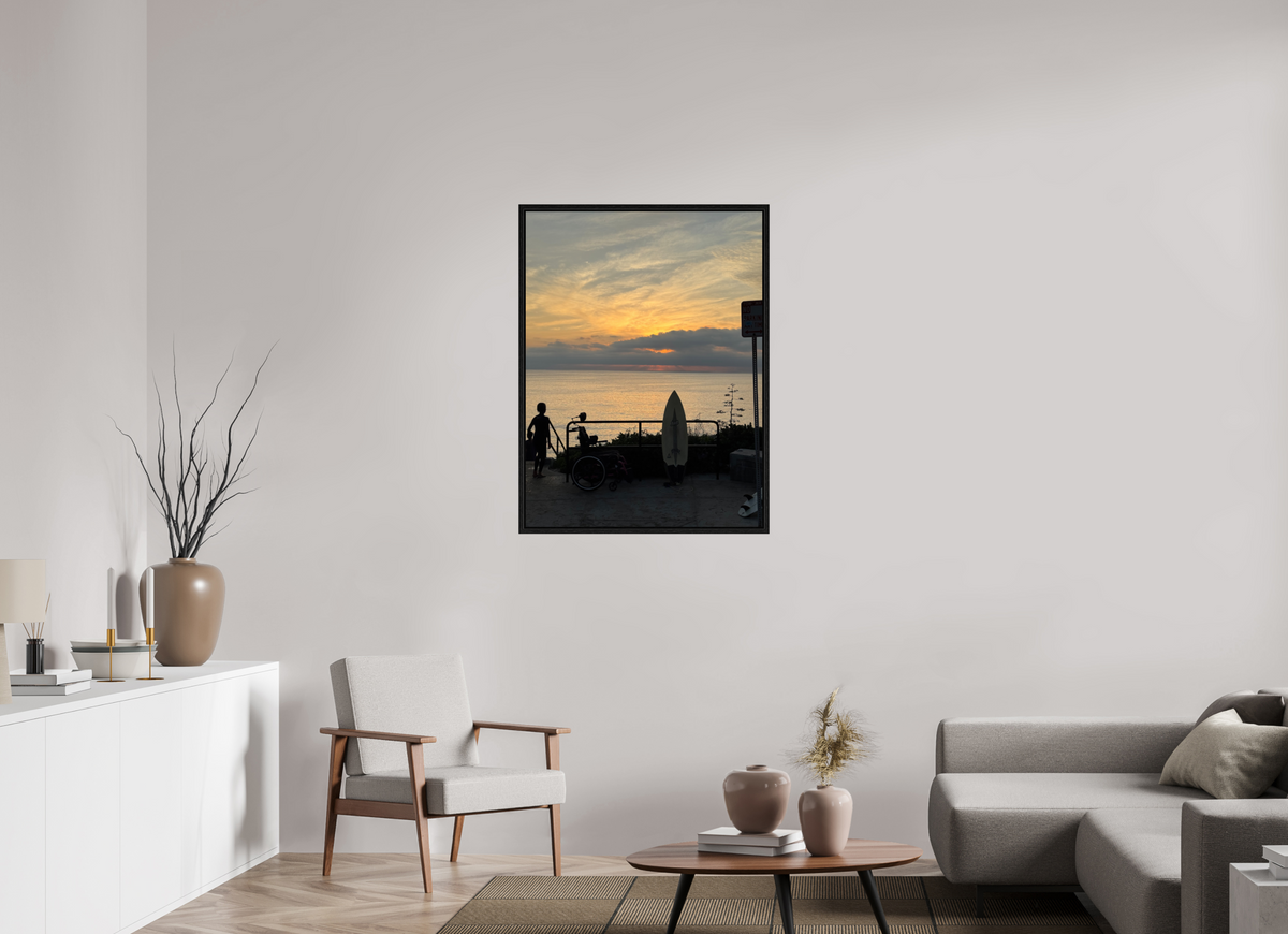 30 x 40″, Floater Frame "End of the Day" Sunset Surf Photography