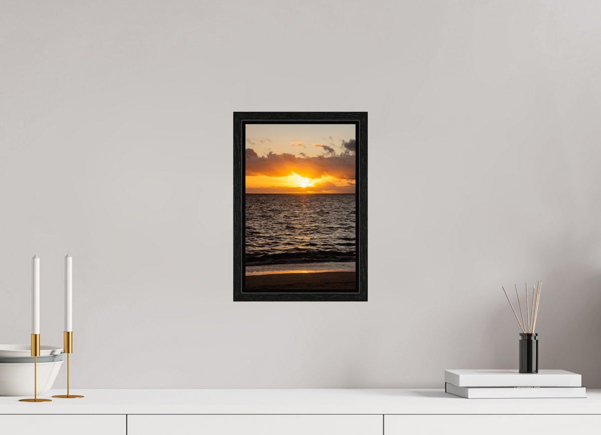 8 x 12″, Floater Frame Rise with the Sun