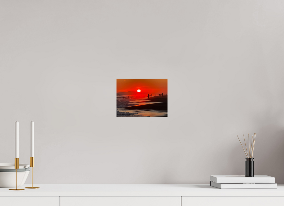 8 x 6″, Photo Print Under Acrylic Glass Newport Beach Glow II Sunset Photography