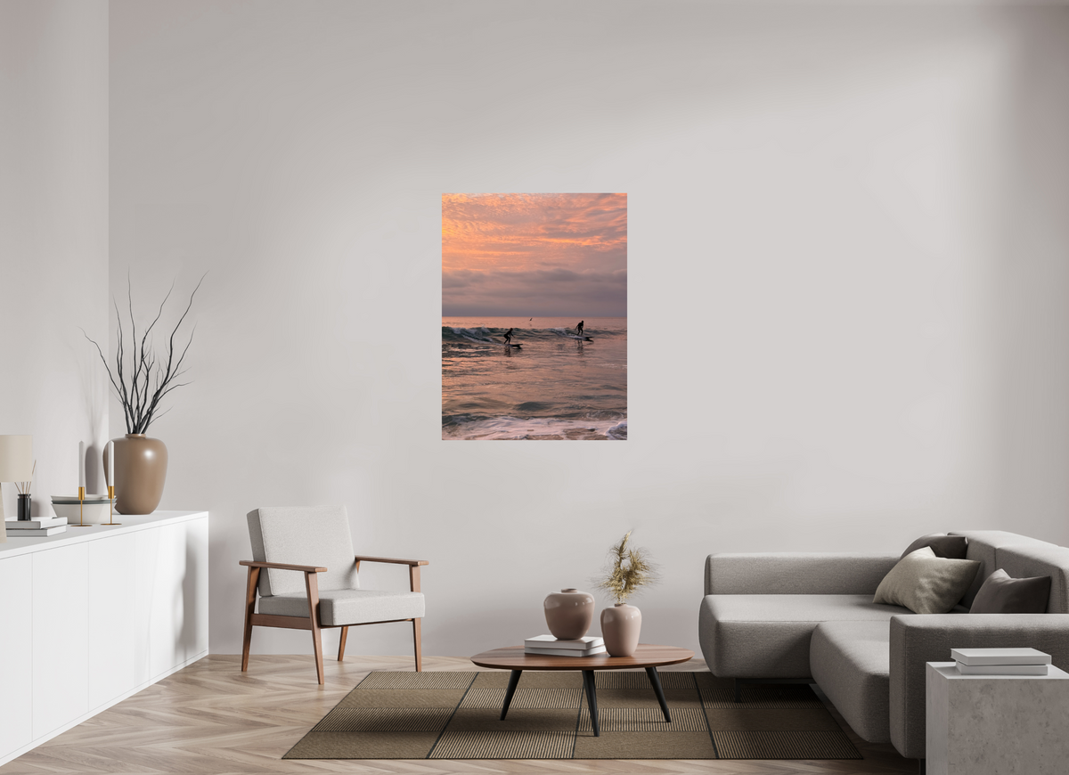 36 x 48″, Photo Print On Fuji Crystal DP II "Couples the Surf Together..." Sunset Surf Photography