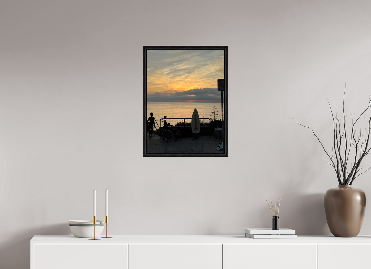 18 x 24″, Floater Frame "End of the Day" Sunset Surf Photography