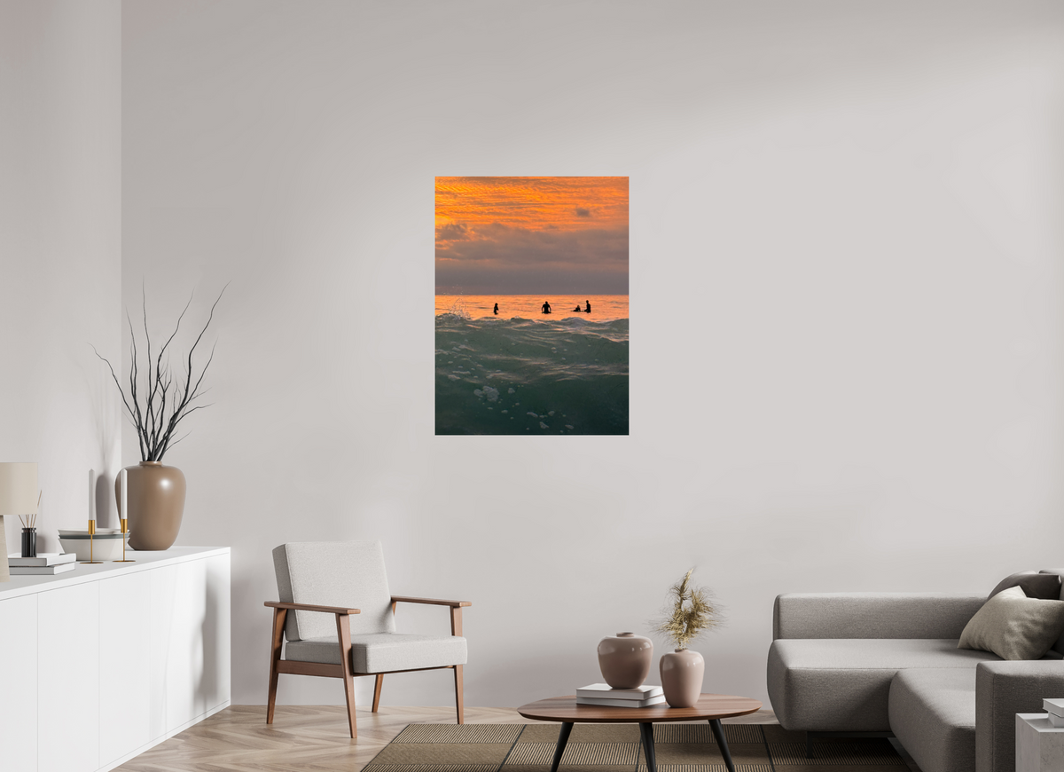 30 x 40″, Photo Print On Fuji Crystal DP II Let's Meet at Sunset-Sunset Surf Photography