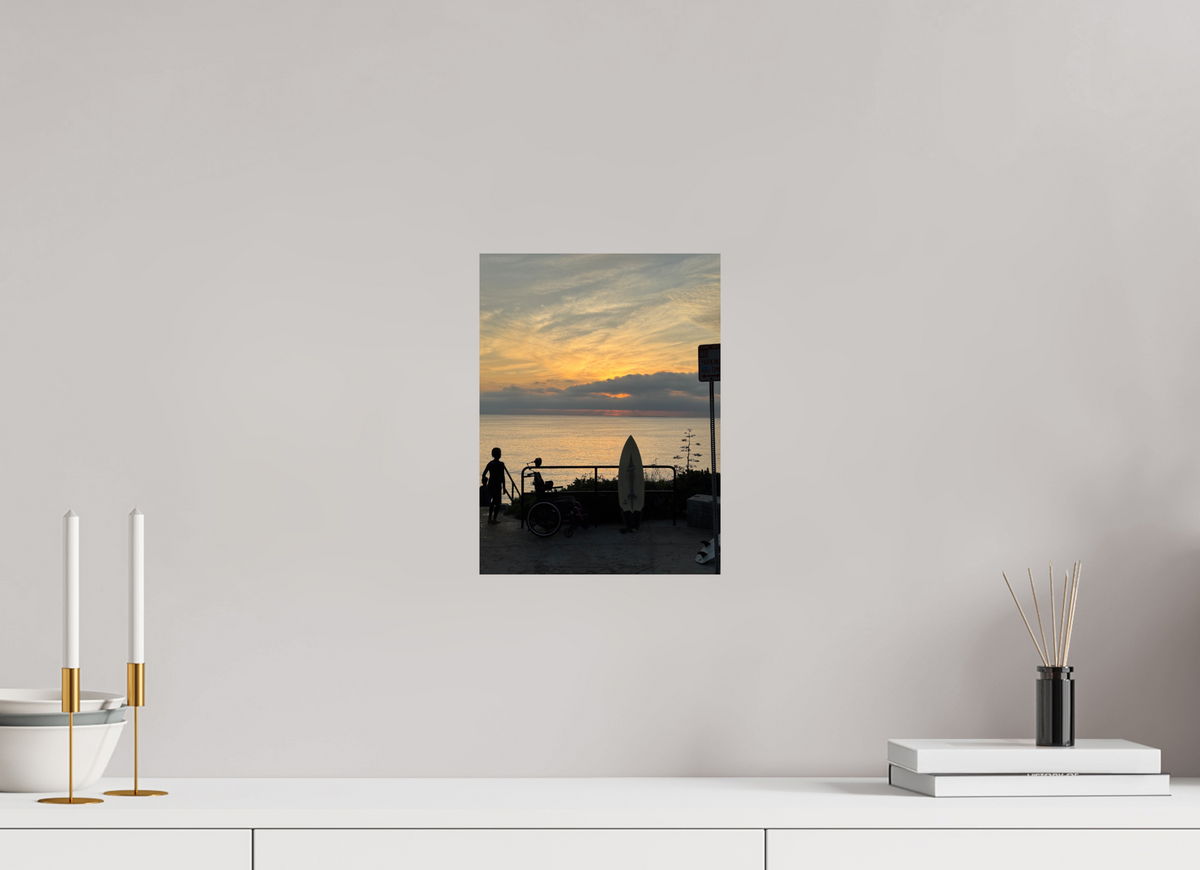 9 x 12″, Photo Print On Fuji Crystal DP II "End of the Day" Sunset Surf Photography