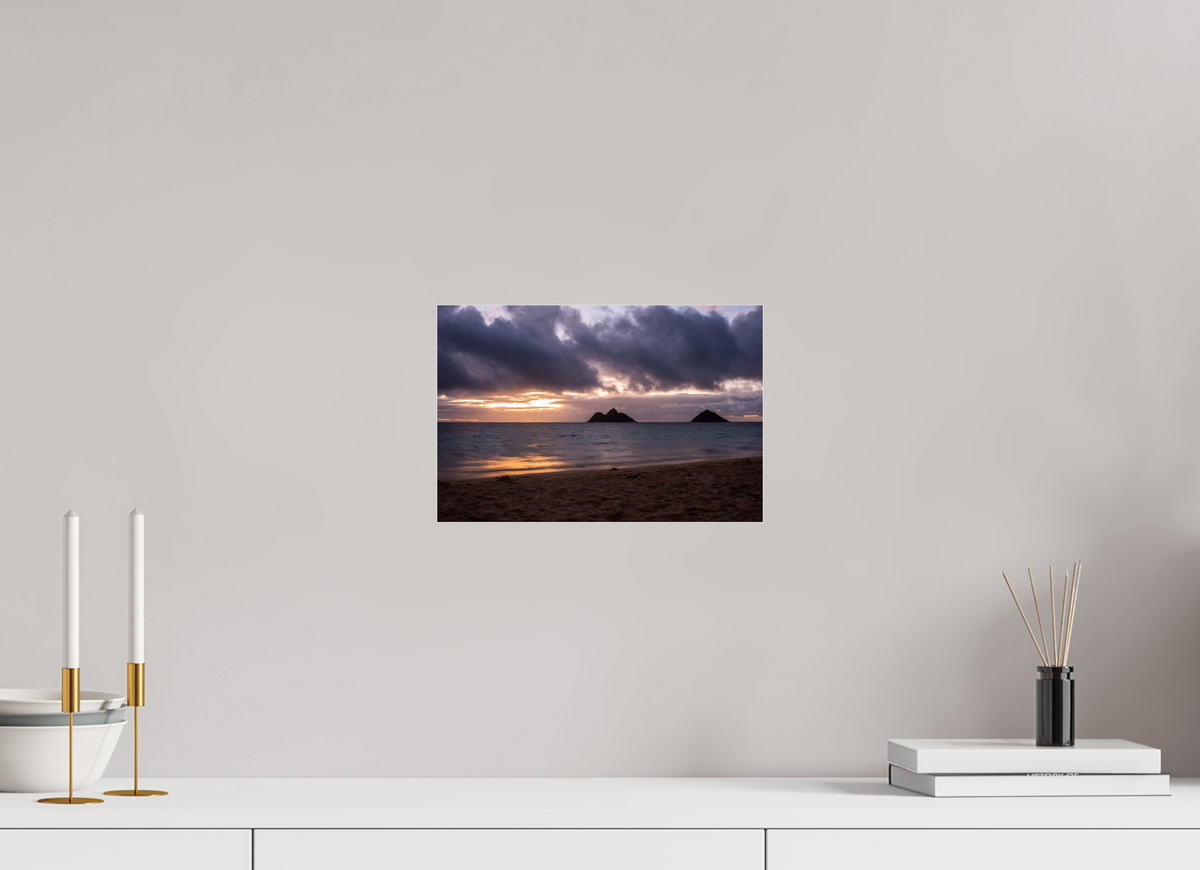 12 x 8″, Photo Print Under Acrylic Glass Golden Treasure Windward Oahu Oceanscape