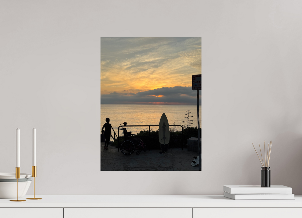 15 x 20″, Photo Print On Fuji Crystal DP II "End of the Day" Sunset Surf Photography