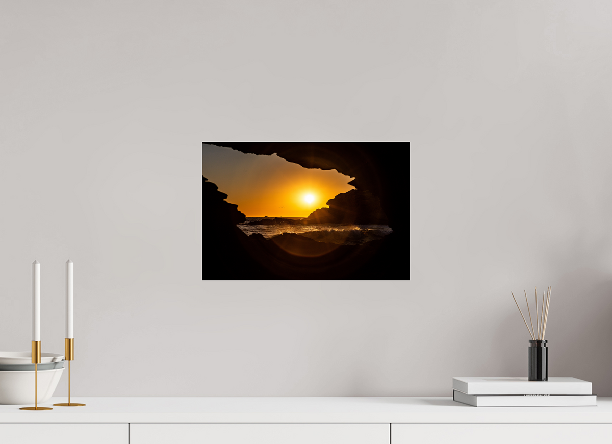 15 x 10″, Photo Print Under Acrylic Glass "Hidden View II" Crystal Cove Sunset Photography