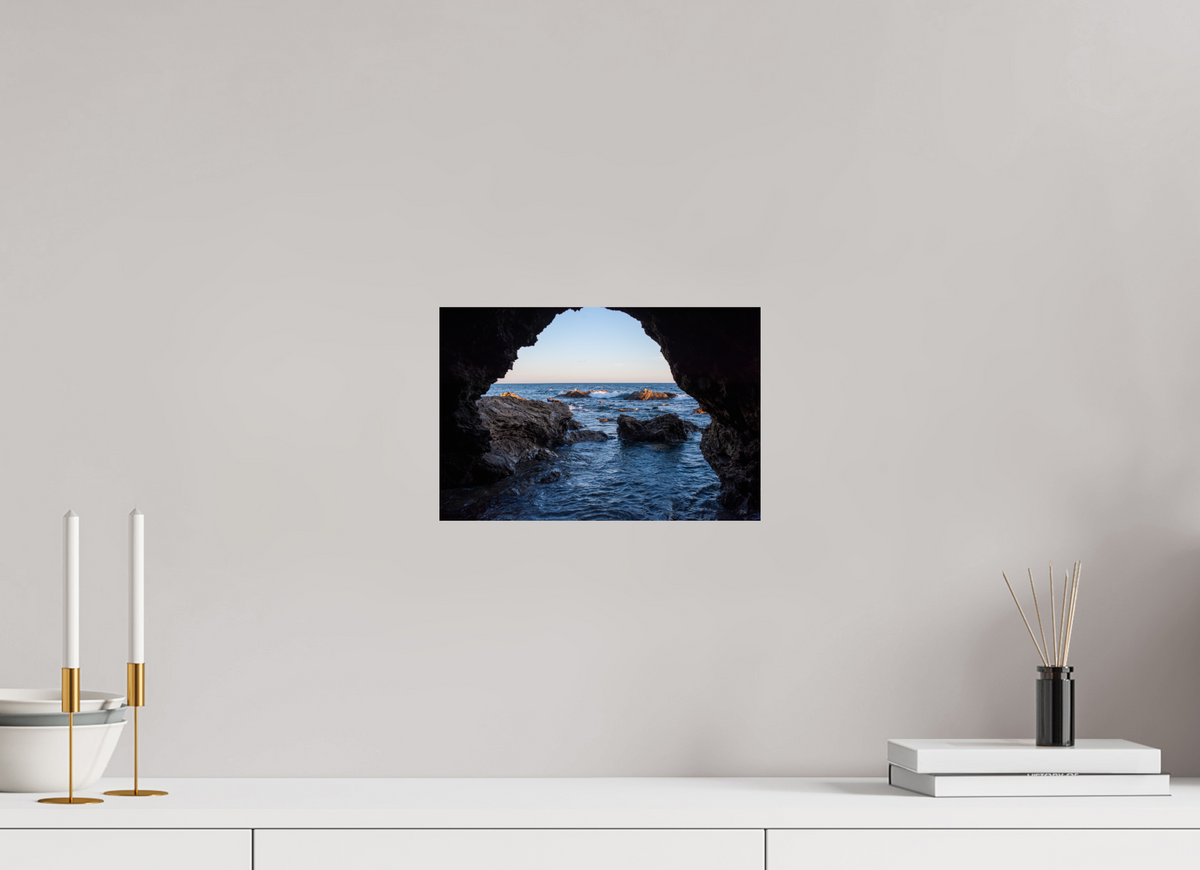 12 x 8″, Photo Print On Fuji Crystal DP II "Peering Out" Sea Cave Photograph