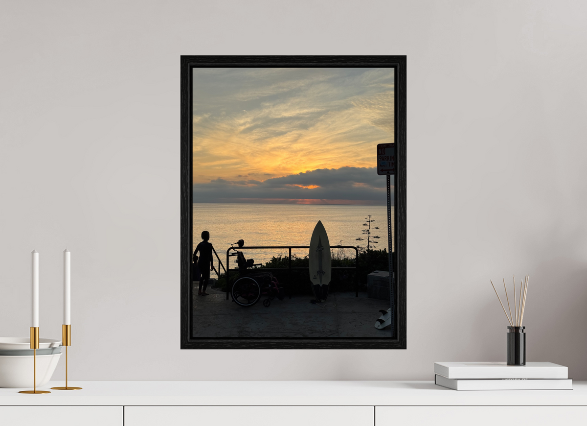 15 x 20″, Floater Frame "End of the Day" Sunset Surf Photography