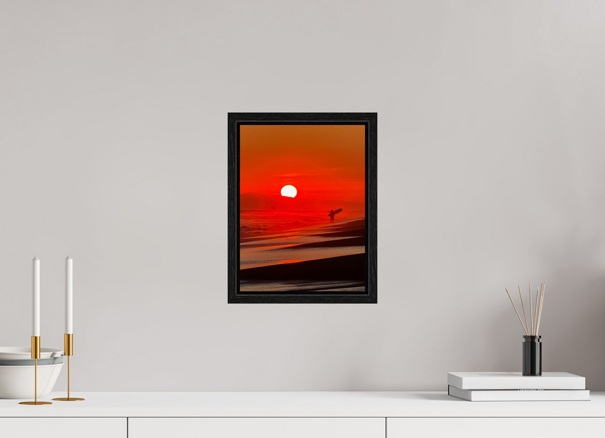 9 x 12″, Floater Frame Newport Beach Glow I Sunset Photography