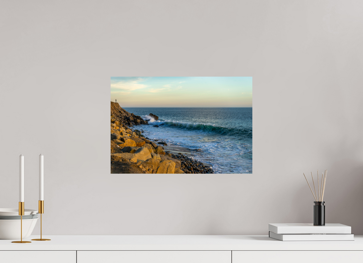 17.5 x 12″, Photo Print On Fuji Crystal DP II Out on the Horizon Golden Glow Ocean Photography