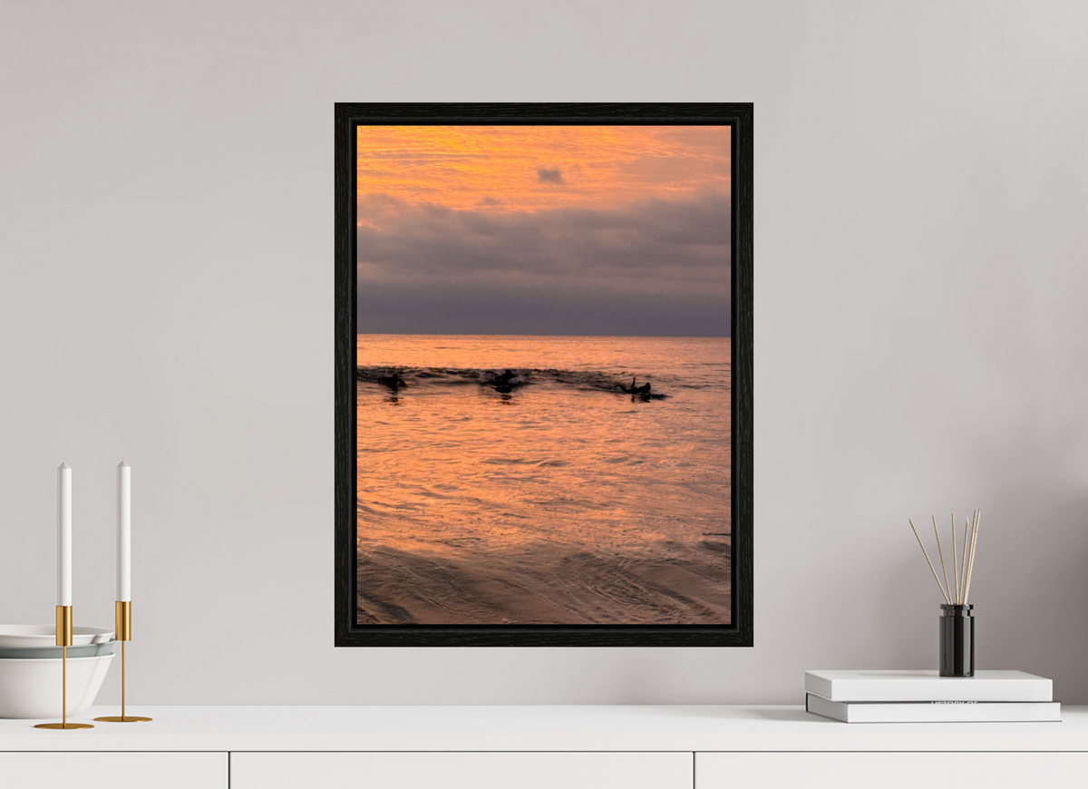 15 x 20″, Floater Frame "Take Off" Sunset Surf Photography