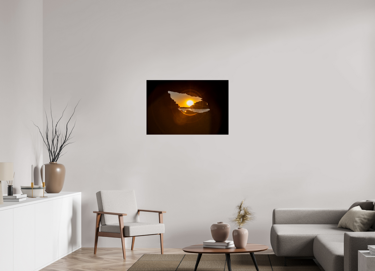 36 x 24″, Photo Print On Fuji Crystal DP II "Hidden View" Newport Beach Sunset Photography