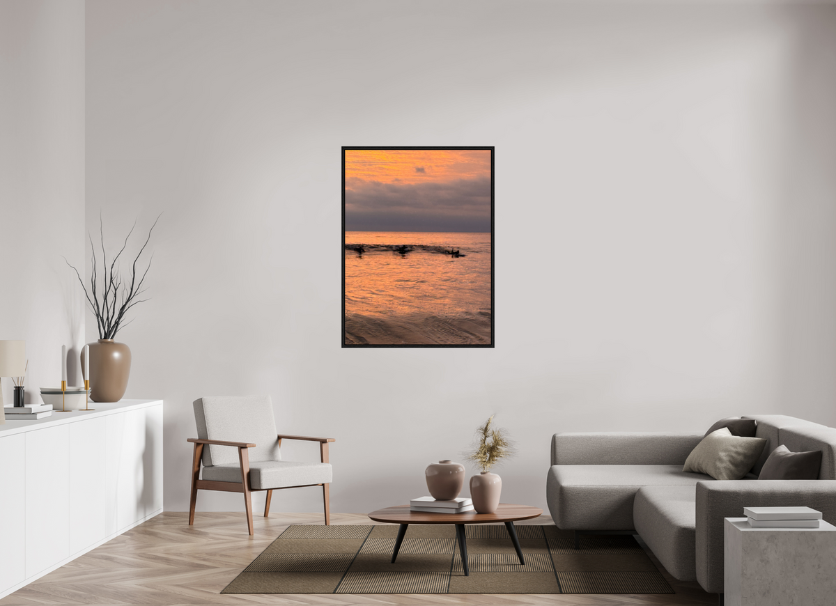 36 x 48″, Floater Frame "Take Off" Sunset Surf Photography