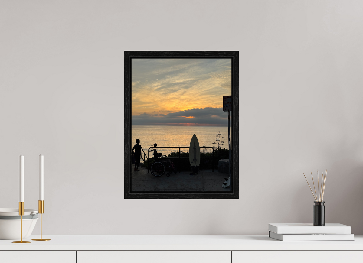 12 x 16″, Floater Frame "End of the Day" Sunset Surf Photography