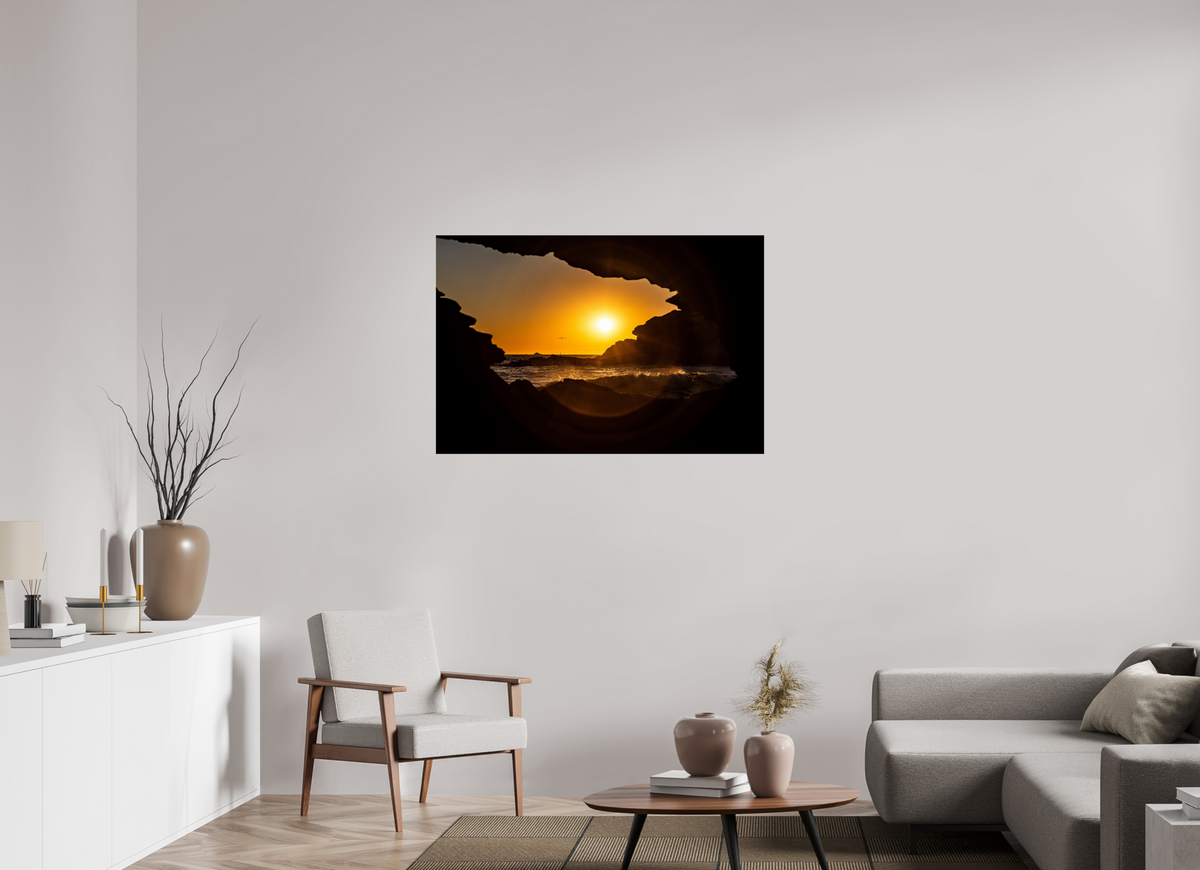 45 x 30″, Photo Print On Fuji Crystal DP II "Hidden View II" Crystal Cove Sunset Photography