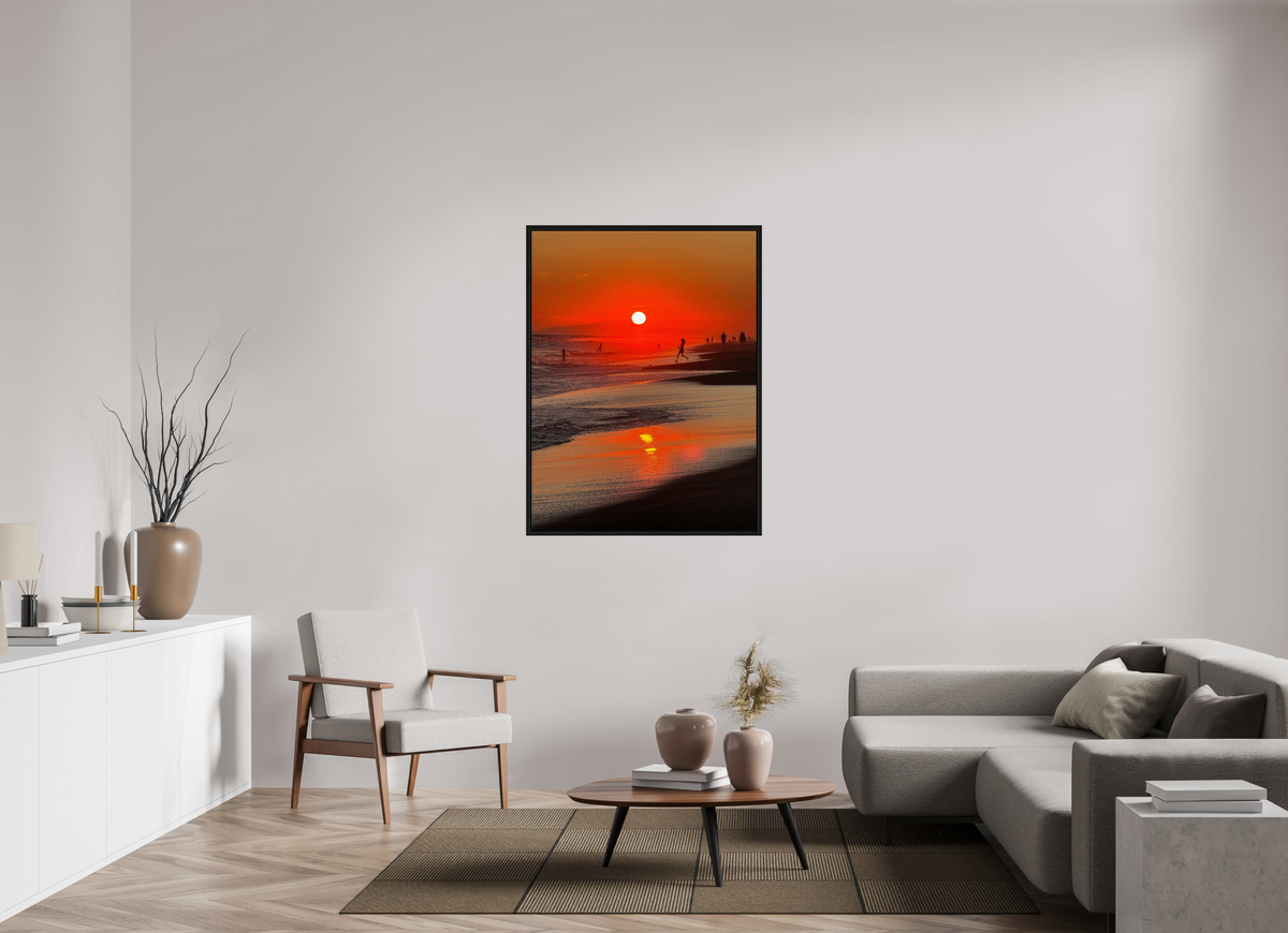 36 x 48″, Floater Frame Newport Beach Glow IV Sunset Photography
