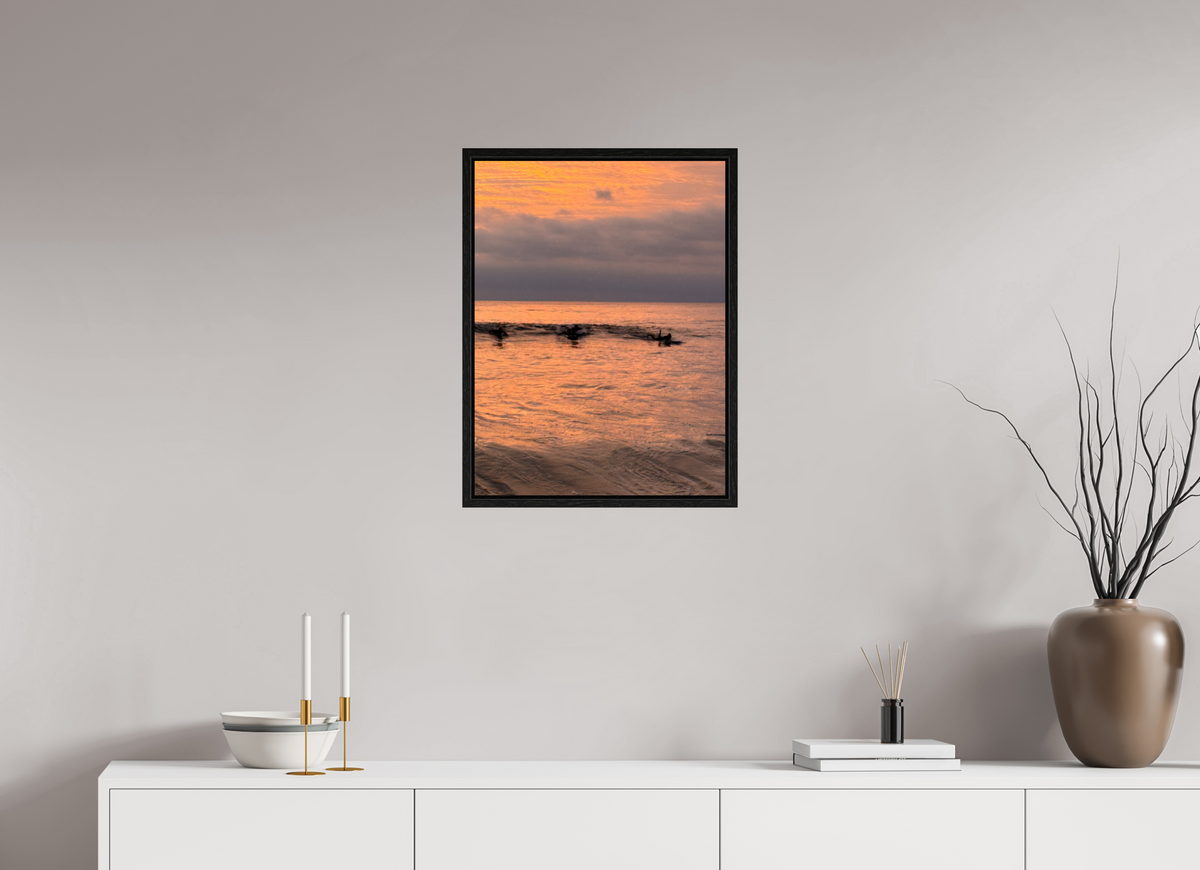 18 x 24″, Floater Frame "Take Off" Sunset Surf Photography