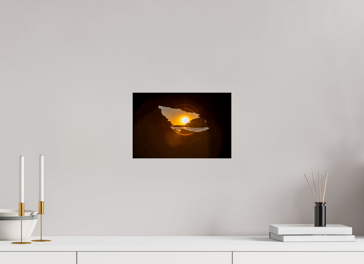 12 x 8″, Photo Print Under Acrylic Glass "Hidden View" Newport Beach Sunset Photography