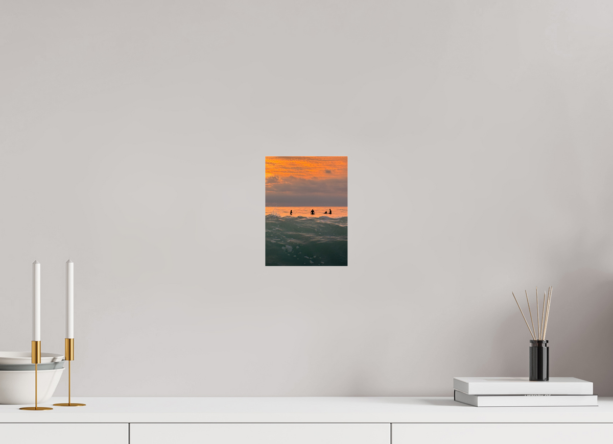 6 x 8″, Photo Print Under Acrylic Glass Let's Meet at Sunset-Sunset Surf Photography