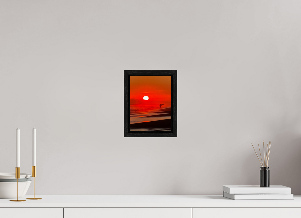 6 x 8″, Floater Frame Newport Beach Glow I Sunset Photography