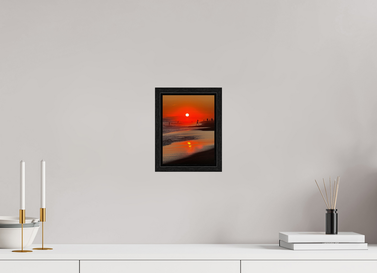 6 x 8″, Floater Frame Newport Beach Glow IV Sunset Photography