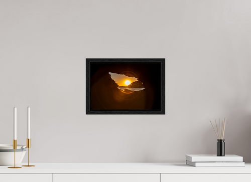 12 x 8″, Floater Frame "Hidden View" Newport Beach Sunset Photography