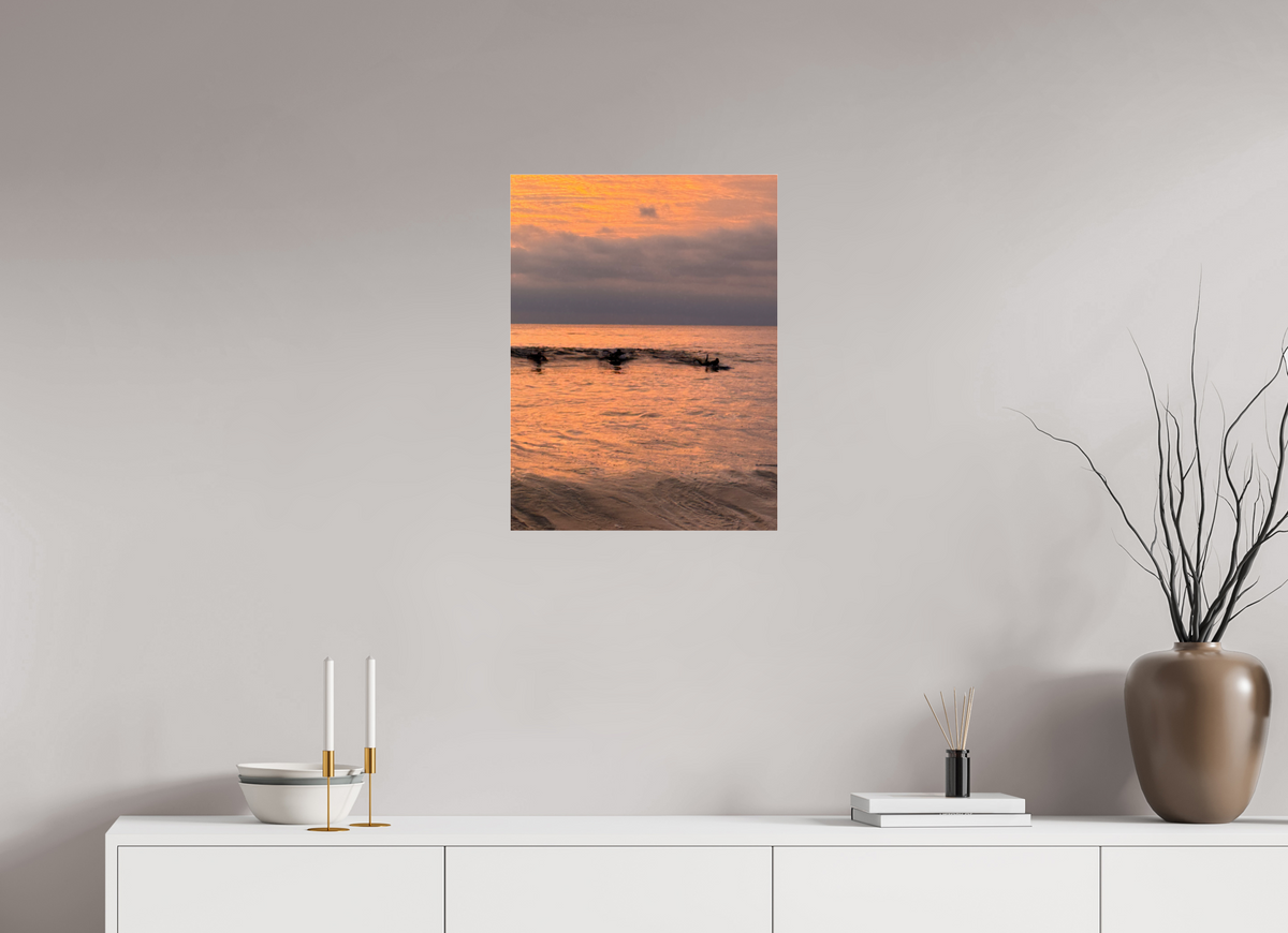 18 x 24″, Photo Print Under Acrylic Glass "Take Off" Sunset Surf Photography