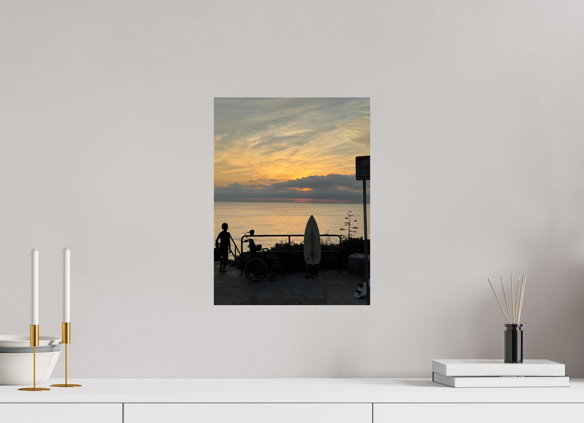 12 x 16″, Photo Print On Fuji Crystal DP II "End of the Day" Sunset Surf Photography