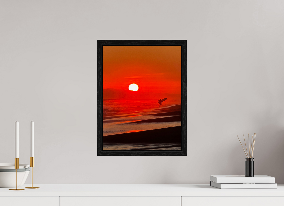 12 x 16″, Floater Frame Newport Beach Glow I Sunset Photography