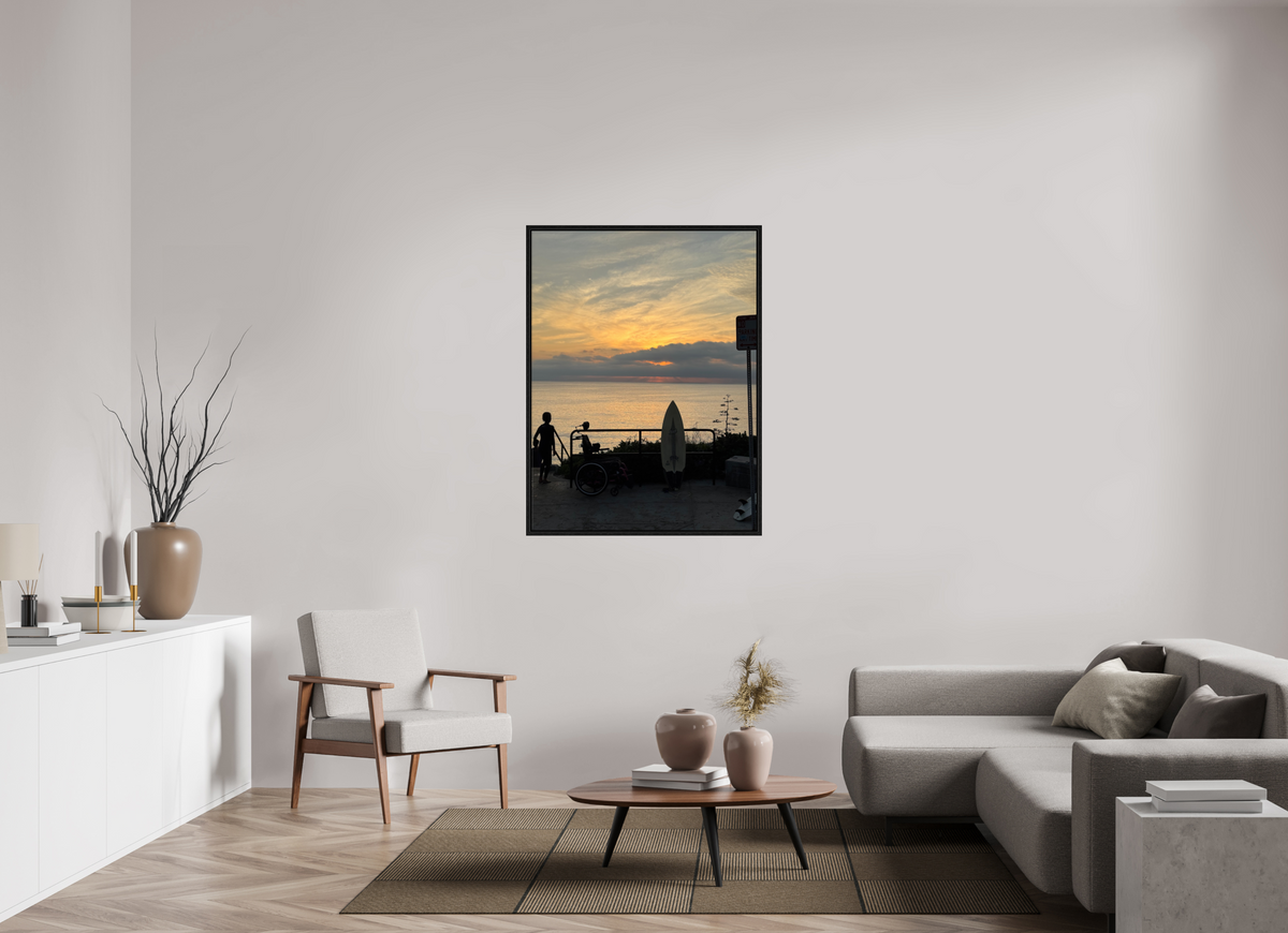 36 x 48″, Floater Frame "End of the Day" Sunset Surf Photography