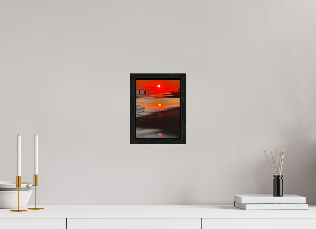 6 x 8″, Floater Frame Newport Beach Glow III Sunset Photography