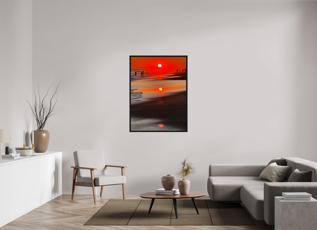 36 x 48″, Floater Frame Newport Beach Glow III Sunset Photography
