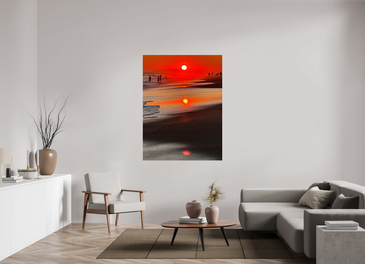45 x 60″, Photo Print Under Acrylic Glass Newport Beach Glow III Sunset Photography