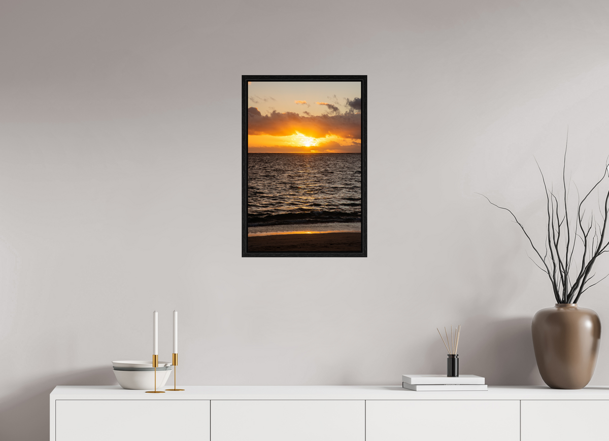 16 x 24″, Floater Frame Rise with the Sun
