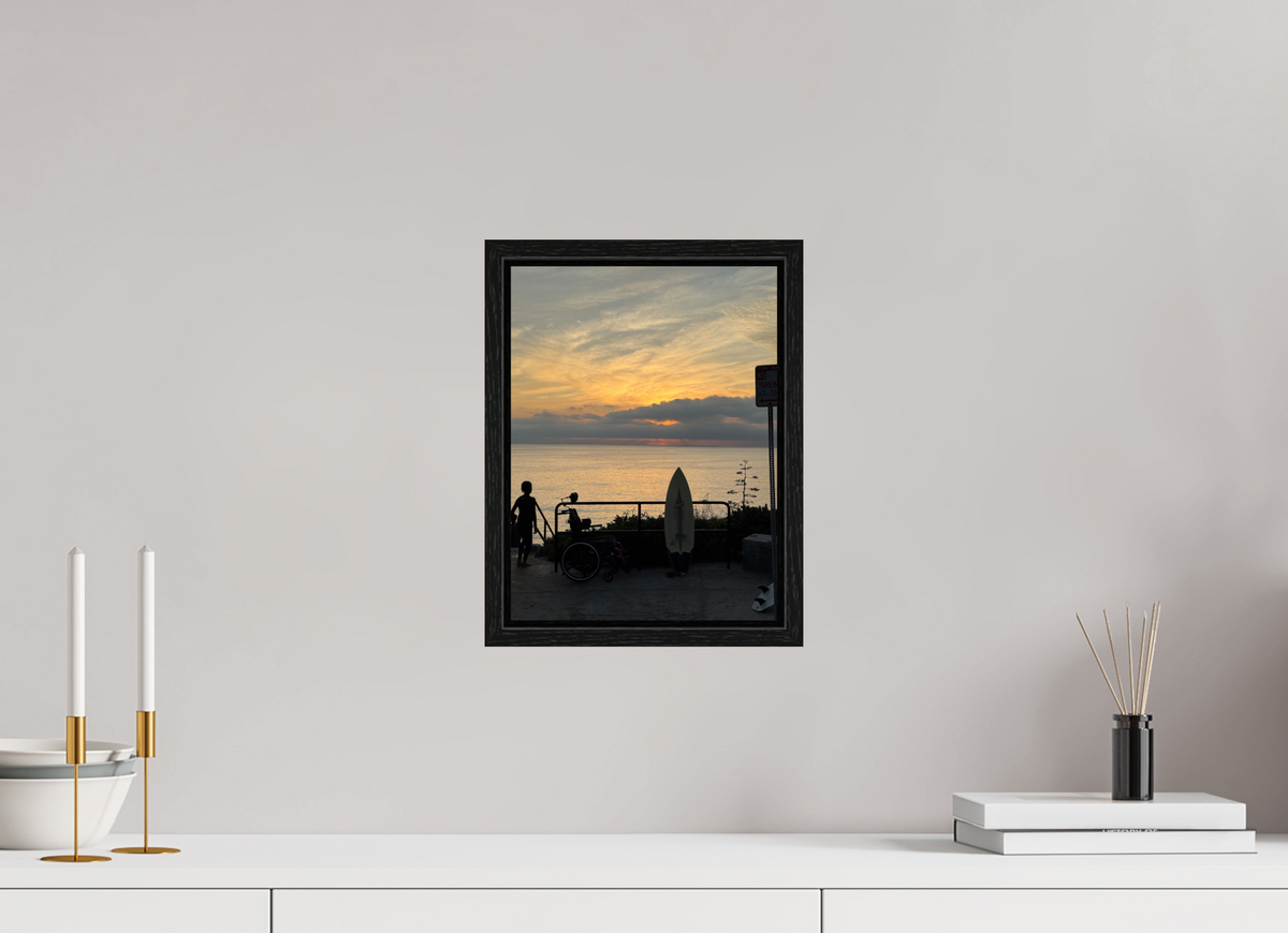 9 x 12″, Floater Frame "End of the Day" Sunset Surf Photography